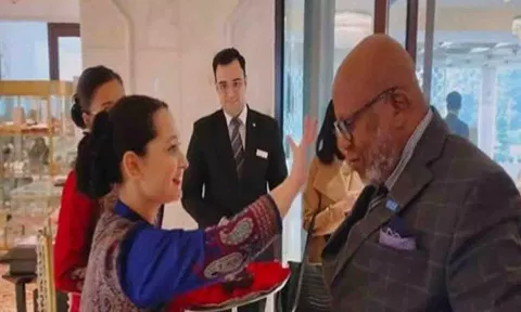 Dennis Francis arrived in New Delhi (X)