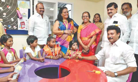 Minister Poyyamozhi at Canshala on Tuesday