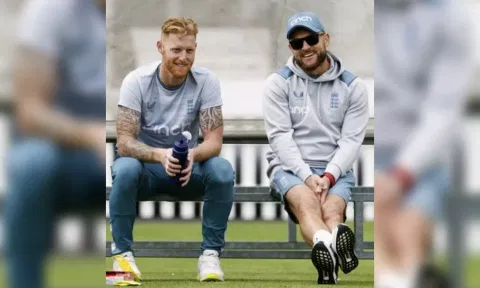 Ben Stokes with Brendon McCullum