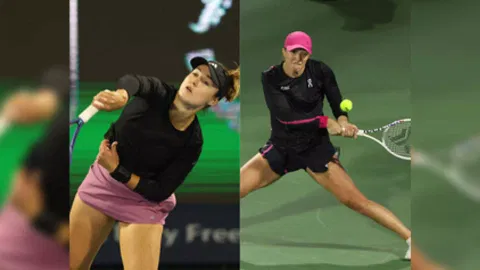 Qualifier Anna Kalinskaya rallied back from a set-down to beat world No. 3 Coco Gauffm (Photo/IANS) 