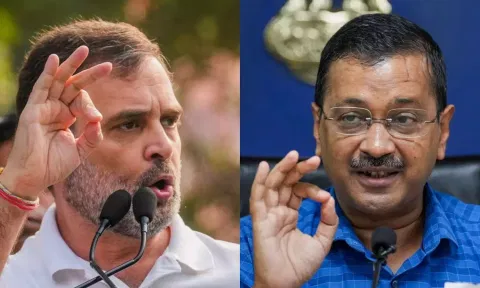 Congress senior leader Rahul Gandhi, AAP national convener Arvind Kejriwal. (PTI)
Read more at: https://www.deccanherald.com/elections/india/will-meet-again-on-seat-sharing-fight-ls-polls-together-congress-on-talks-with-aap-2839697