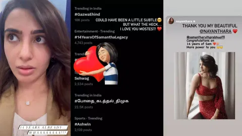 Actress Samantha Ruth Prabhu; Twitter trendings & Nayanthara's IG story