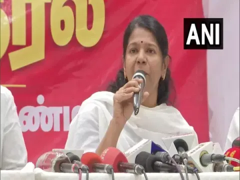 DMK leader K Kanimozhi
