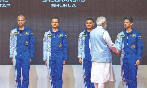 PM Modi announced the names of the four astronauts who will be part of India's first human space flight program, Gaganyaan