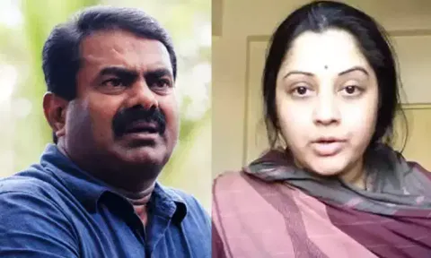 Naam Tamilar Katchi chief coordinator Seeman; Actress Vijayalakshmi