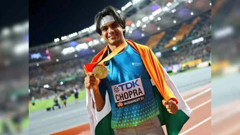 Neeraj Chopra (Photo- Nikhat Zareen/X)
