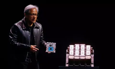  Nvidia Corp Chief Executive Jensen Huang speaks at the COMPUTEX forum in Taipei, Taiwan (Reuters)