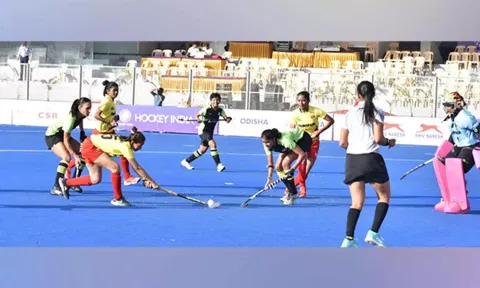 Players in action on Day 02 of the 14th Hockey India Senior Women National Championship (Hockey India)
