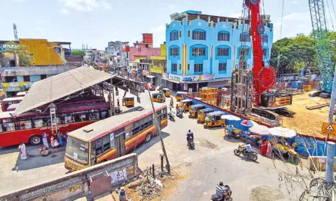 Metro construction work (Photo: Hemanathan M)