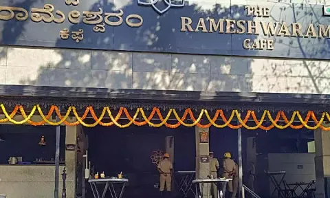 Visuals from the blast incident at Rameshwaram Cafe (Image: PTI)