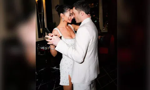 Amy Jackson with Ed Westwick (Instagram)