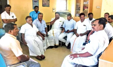 Members of fishermen associations holding talks