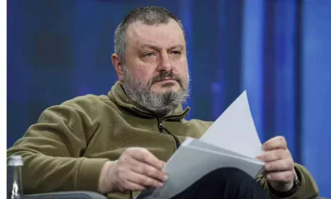 Oleksandr Lytvynenko attends a forum in Ukraine (AP)