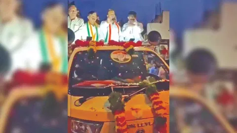  A video depicting Congress MP from Bengaluru Rural DK Suresh admonishing the police for allegedly blocking his vehicle during his campaign in Karnataka