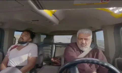 Ajith involved in a car accident while shooting a scene in Azerbaijan for VidaaMuyarchi (Screengrab X)