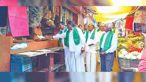 Farmers distribute pamphlets seeking people to boycott LS polls recently