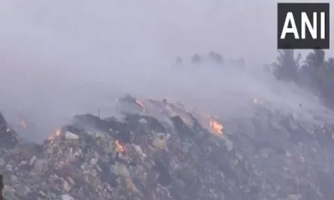 Visuals from Vellalore dump yard, Tamil Nadu (ANI)