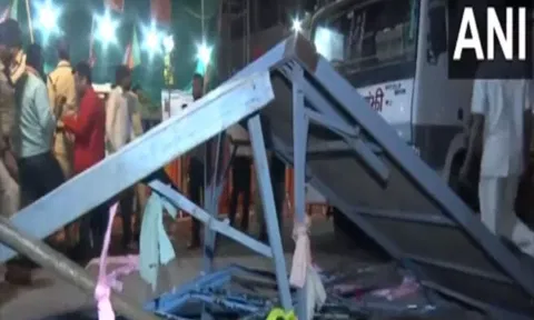 Around 4 people injured after stage collapses during PM Modi's roadshow in Jabalpur