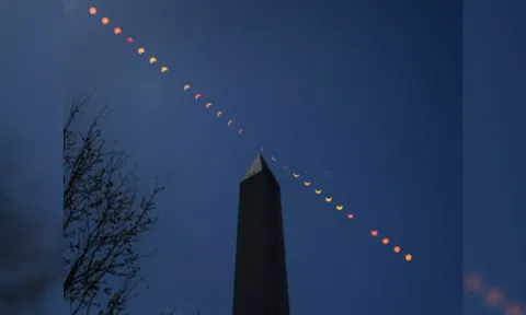Visuals of solar eclipse 