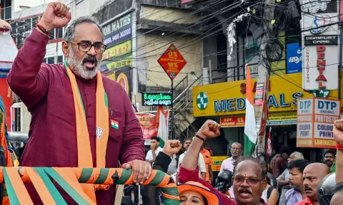 Union Minister of State for Information Technology and Electronics Rajeev Chandrasekhar (PTI)