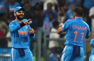 Virat Kohli and Mohammed Shami 