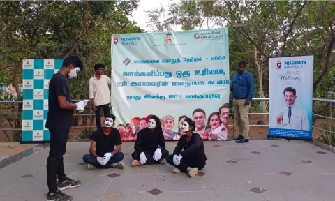 Prashanth Hospitals voter awareness campaign