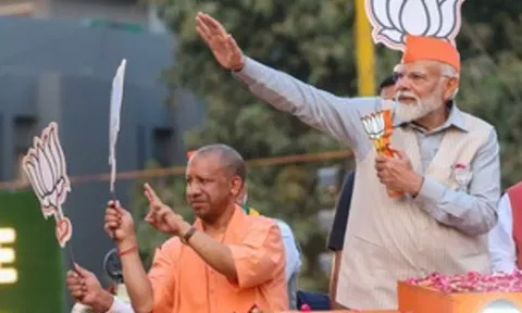 PM Modi & CM Yogi Adityanath During Election Campaign (IANS)