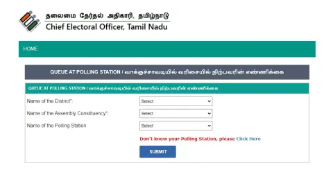 TN elections department's website for voters 