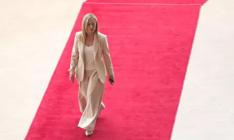 Prime Minister of Italy Giorgia Meloni (File)