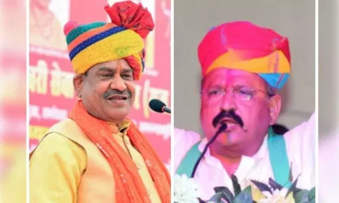 Lok Sabha Speaker and BJP Candidate Om Birla and Congress Candidate Prahlad Gunjal (ANI)