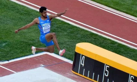 Star Indian long jumper Murali Sreeshankar (SAI/X)
