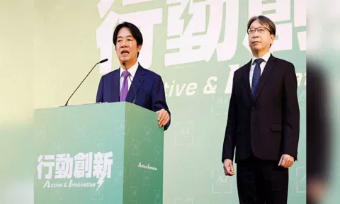 Taiwan President- elect Lai Ching- te (left), Taiwan's National Security Bureau Director- General Tsai Ming- Yen (Reuters)