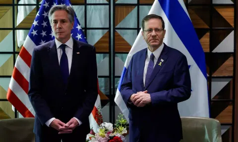 U.S. Secretary of State Antony Blinken & Israeli President Isaac Herzog (Reuters)