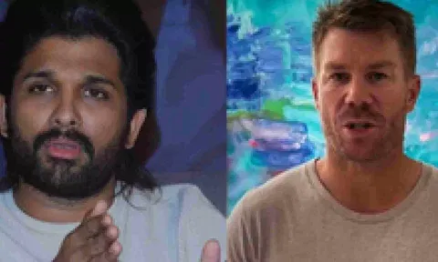 Allu Arjun promises to teach 'Pushpa Pushpa' step to David Warner (Credit: IANS)