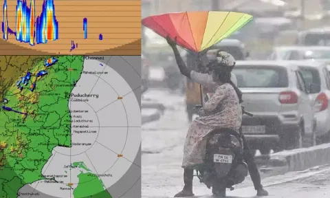 (L-R) Weather radar map; File photo