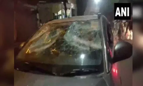 Vehicles parked outside Congress party in Gauriganj Vandalised on Sunday night (ANI) 