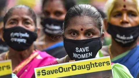 Image of a protest against gender violence used for representational purposes only. (File PTI Photo)