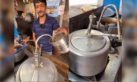 Streetside vendor's 'Cooker Coffee' (Screengrab 'X')