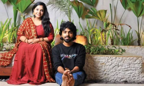GV Prakash and wife Saindhavi (X) 