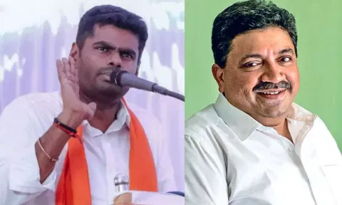 IT Minister Palanivel Thiaga Rajan and BJP state president K Annamalai 