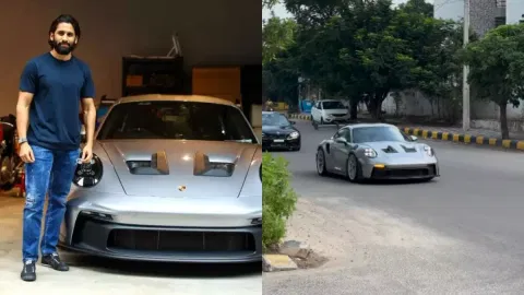 Actor Naga Chaitanya driving his new Porsche 911 GT3 RS. (Porsche Centre Chennai/Instagram)