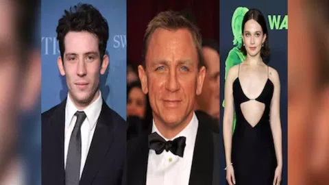 Josh O'Connor, Daniel Craig and Cailee Spaeny 