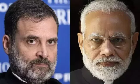 Rahul Gandhi and Narendra Modi 