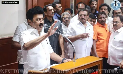 CM Stalin addresses media after his party leading 40 seats in the state (Photo: Hemanathan.M) 