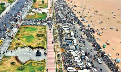 Aerial view of Marina parking