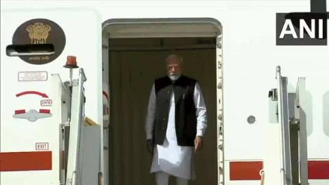 PM Narendra Modi returns to Delhi (Photo/ANI)