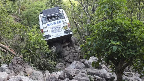 The bus which plunged into a gorge following a terrorist attack on pilgrims (Photo: PTI)