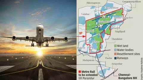 Graphic representation of Parandur airport
