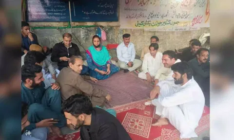 UKPNP leaders stage sit-in, demand release of detained protesters in PoJK (ANI)