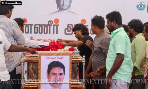 Filmmaker Pa Ranjith paid his homage to the BSP leader (Photo: Hemanathan M)